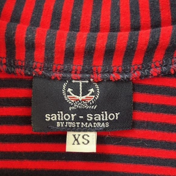 Sailor-Sailor Red&Navy Striped Dress (XS) - Picture 3 of 7